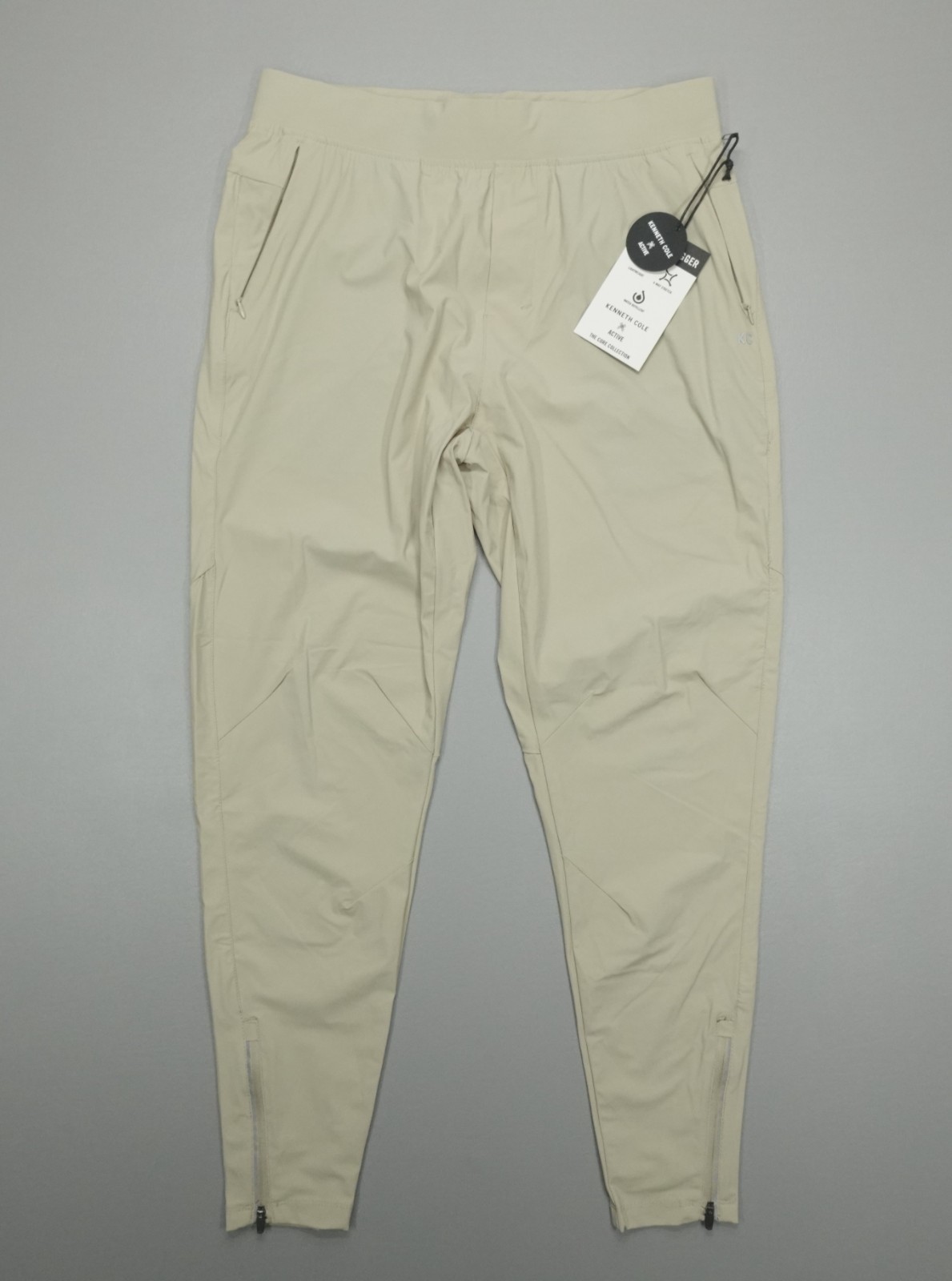Kenneth Cole Active Tech Jogger Ankle Zip DWR Lightweight Reflective Sandstorm
