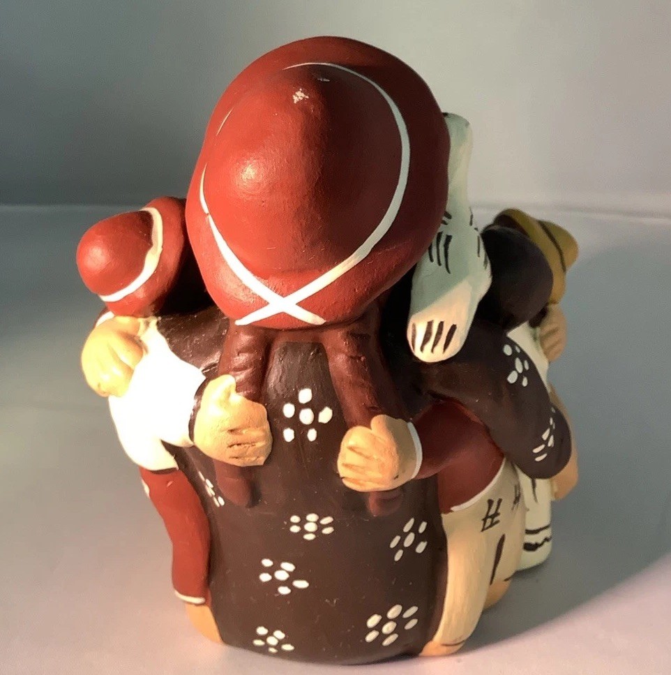 Peruvian Story Teller Figurine Woman Children Bird Dog Terracotta