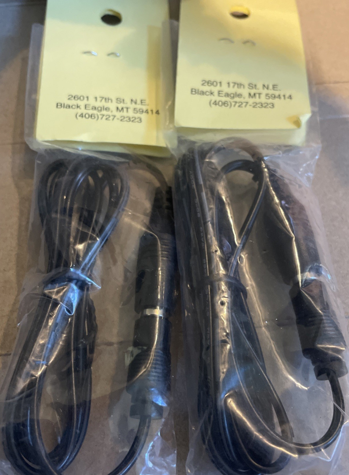 TWO 2.1 MM M/F Cable 3' SL# B694 ID# CP-2216-ND  New In Packages