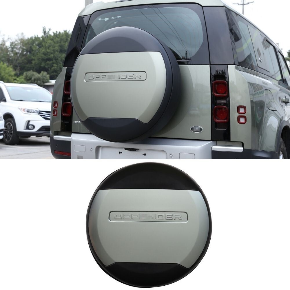 ABS Wheel Cover Spare Tire Cover Fit for Land Rover Defender 2020 2021 Green