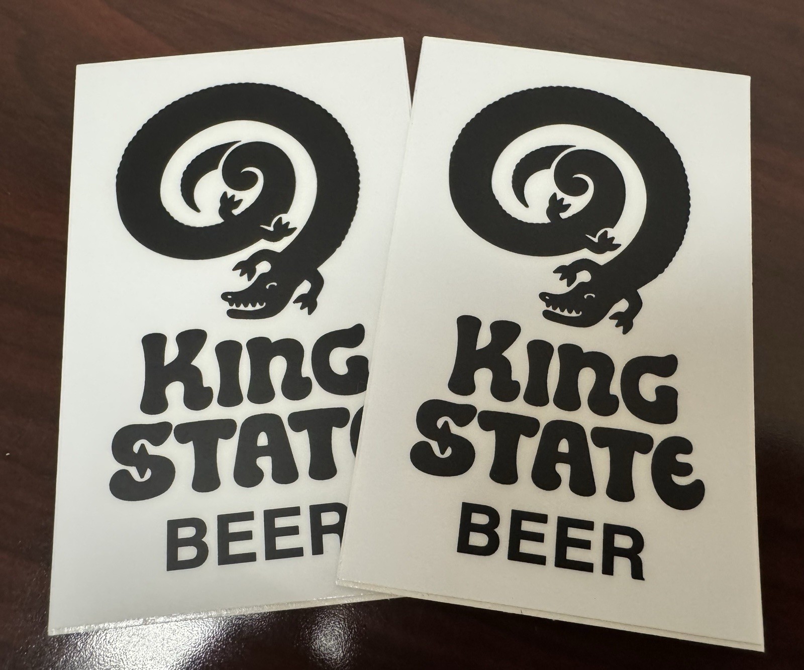 Lot 2 KING STATE BEER Brewery Craft Rare STICKER Coffee Roaster Tampa Florida
