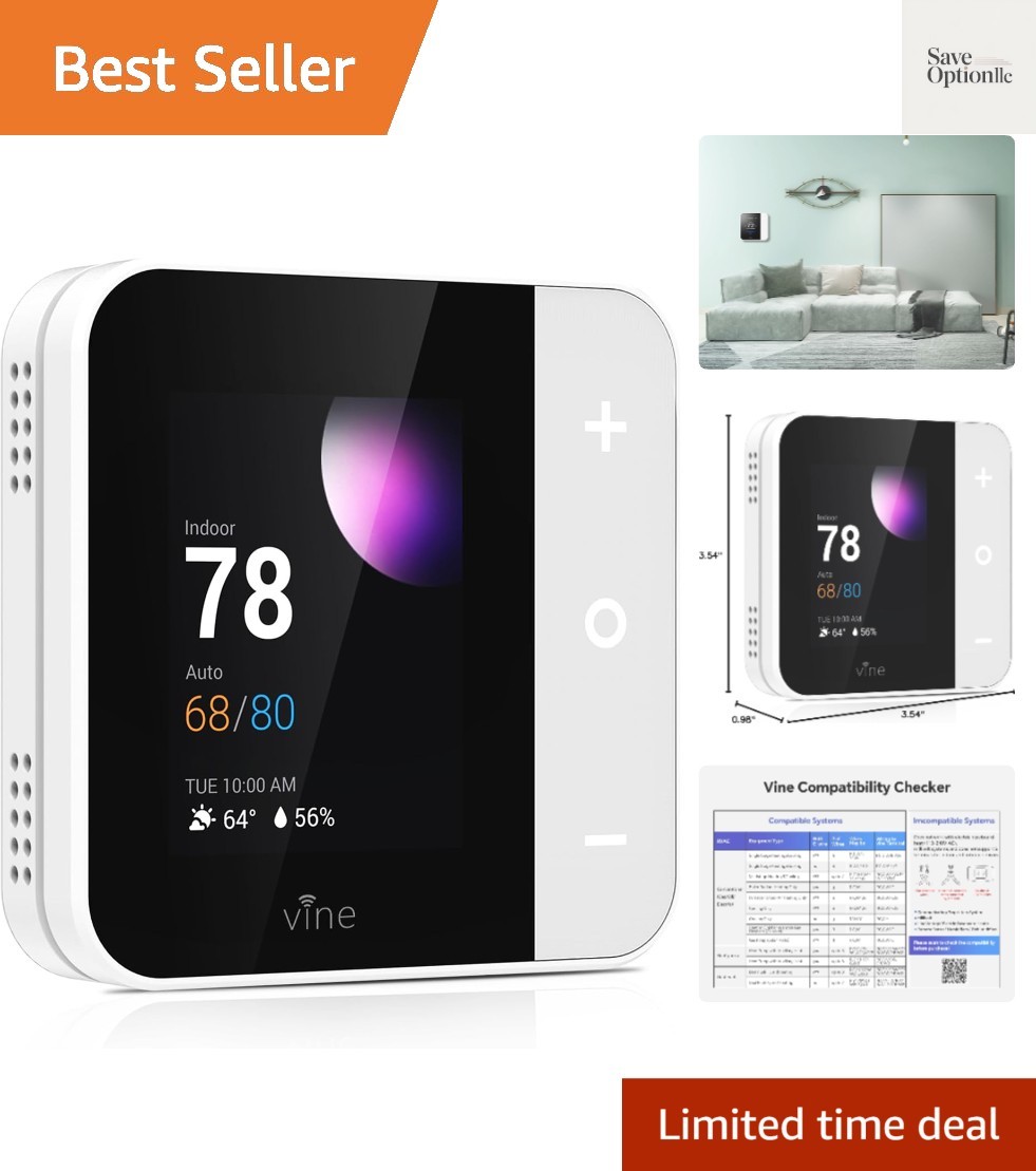 Thermostat for Home with Touchscreen Color Display, WiFi Smart Thermostat Com...