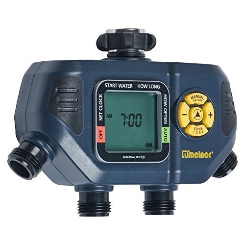 Programmable Water Timer 4 Zone Digital Irrigation Controller 7 Day Rain Delay