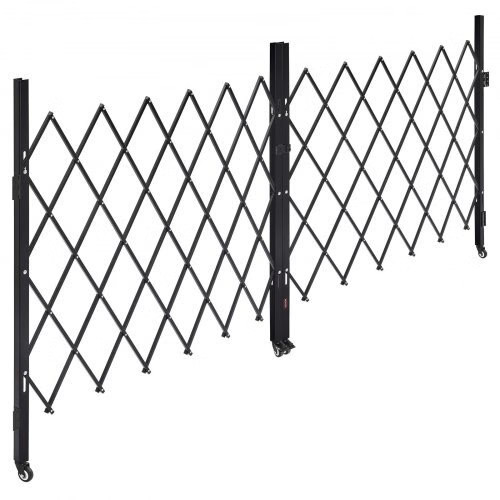 Double Folding Security Gate, Lockable Scissor Gate with 360?° Swivel Caster