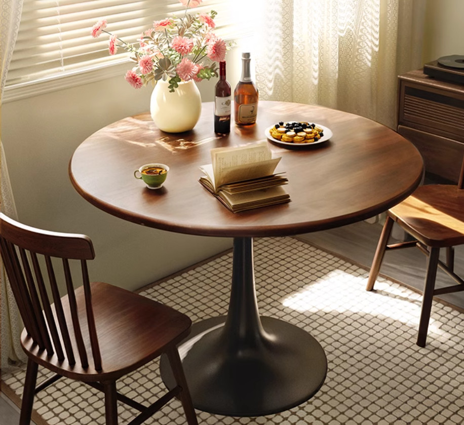 31.5'' Round Dining Table Mid Century Modern Kitchen Dining Table Coffee Table