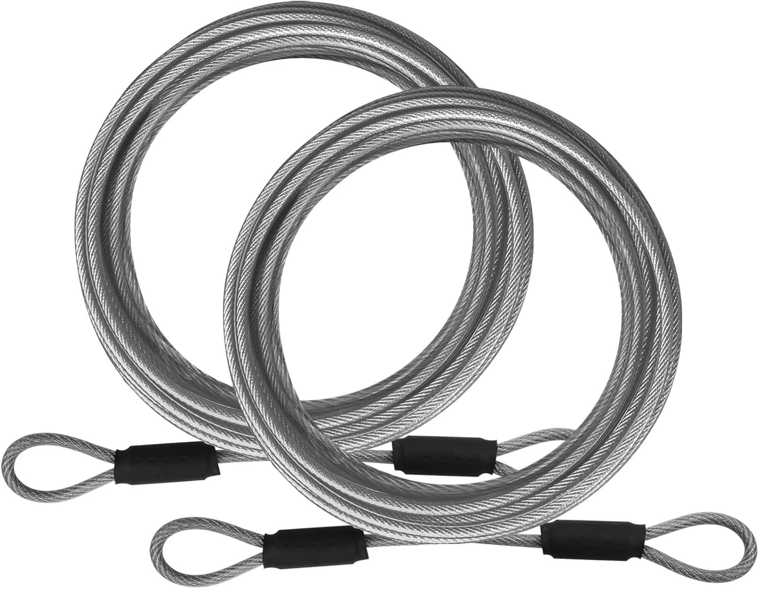 2 Pack 1/8inch Stainless Steel Security Cable 4 FT Luggage Lock Safety Wire Flex