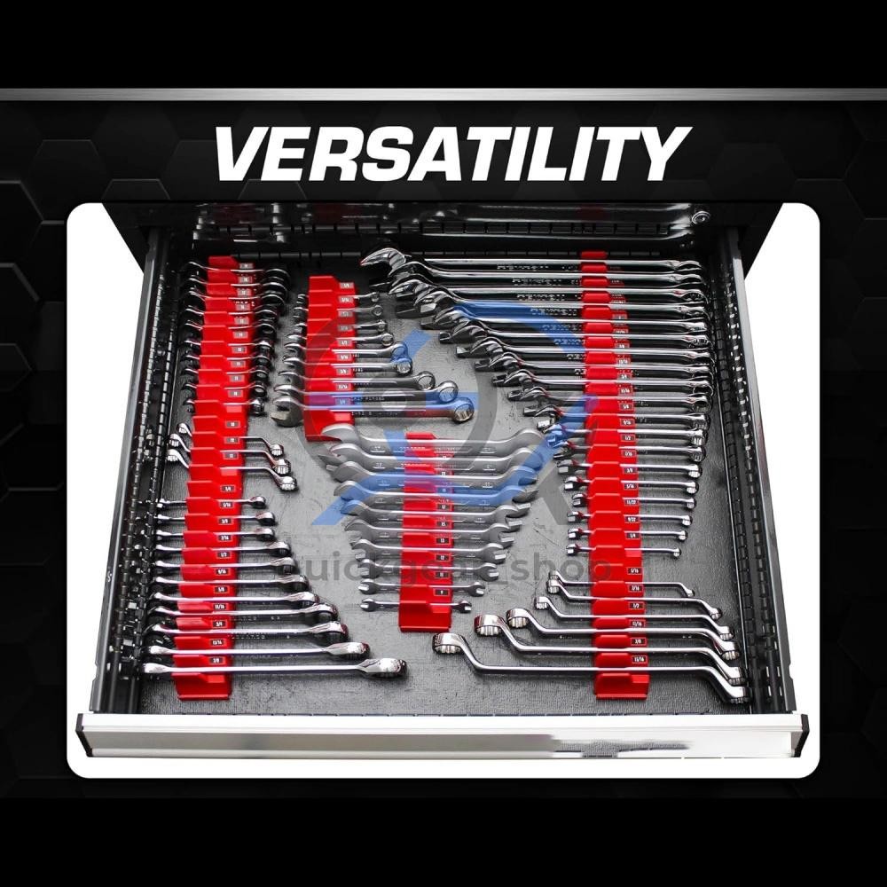 80X Magnetic Modular Wrench Organizer Compact Tool Storage Slots hold Tools SAE