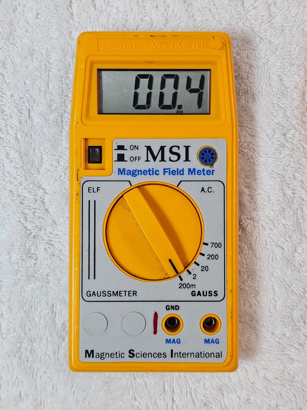 MSI Magnetic Field Meter Gaussmeter w/ MAG CHECK Model 25 Sensor Tested