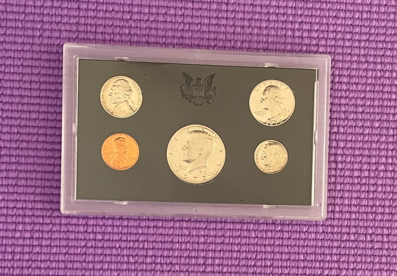 U.S. San Francisco Mint 1972 proof set (penny through Kennedy half dollar).