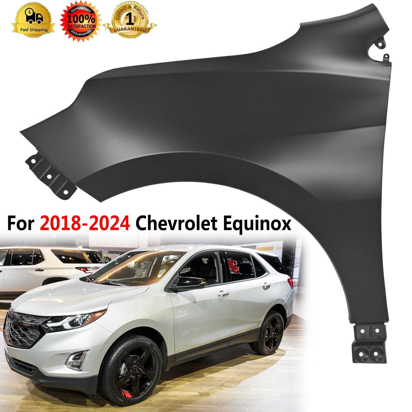 Front Left Driver Side Fender For 2018-2024 Chevy Equinox Primed Steel USA