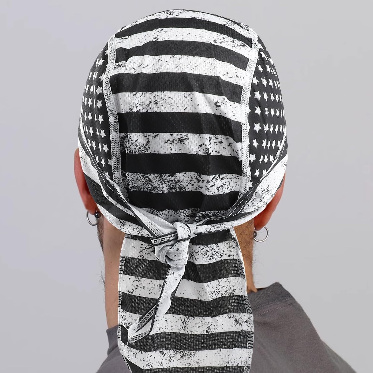 8 Pack Do Rag Skull Caps for Men Sweat Wicking Doo Rags Cooling Helmet Liner ...