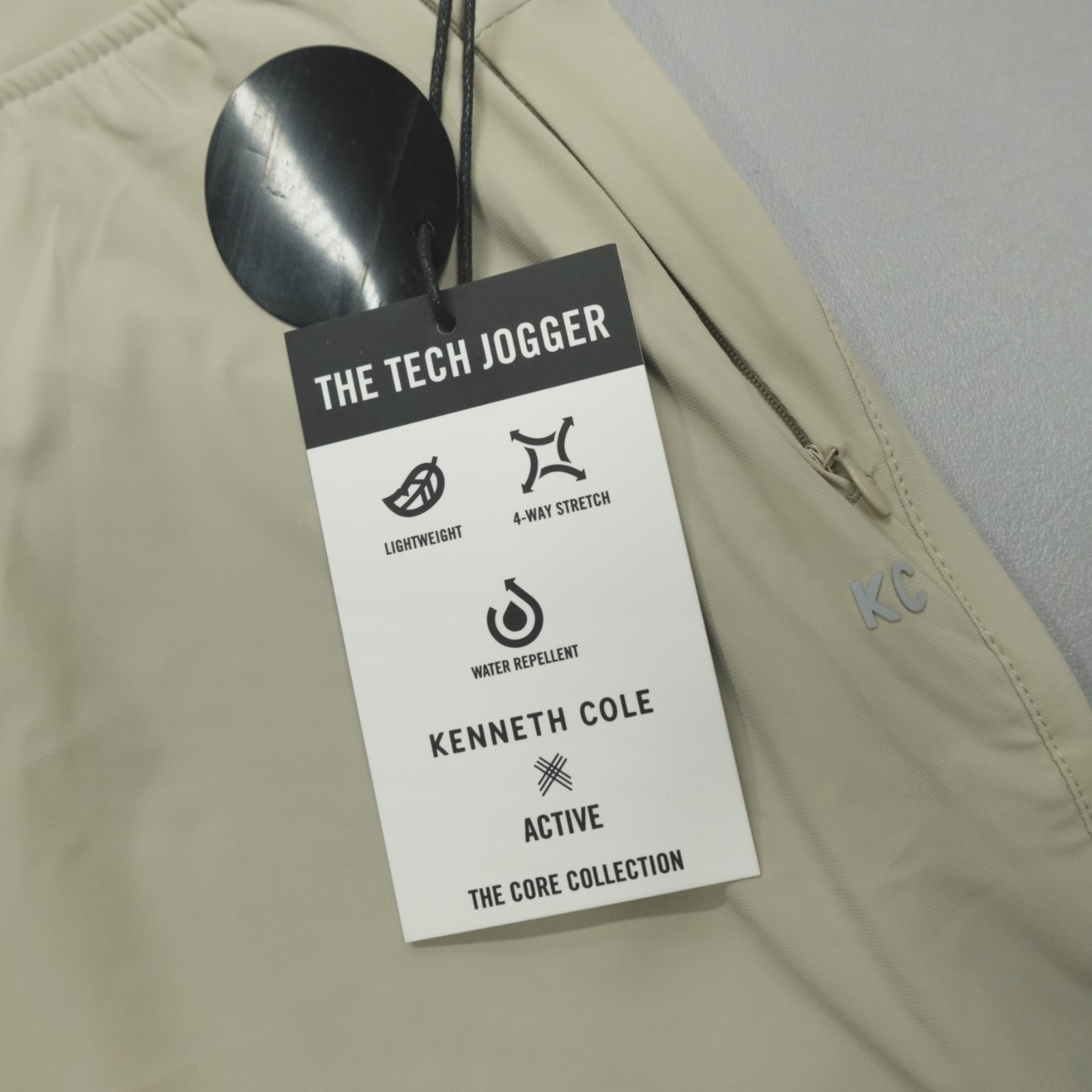Kenneth Cole Active Tech Jogger Ankle Zip DWR Lightweight Reflective Sandstorm