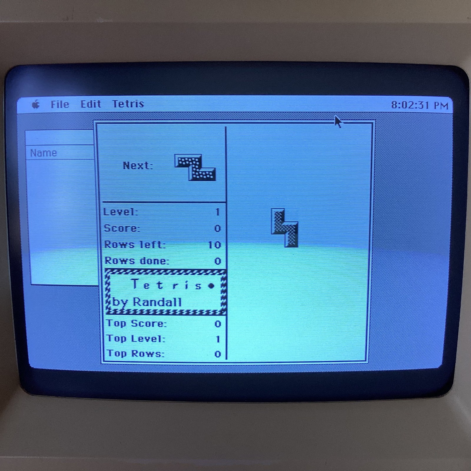 Vintage Macintosh Mac Program Game WESLEYAN TETRIS 800K Disk Plus, SE, Classic!