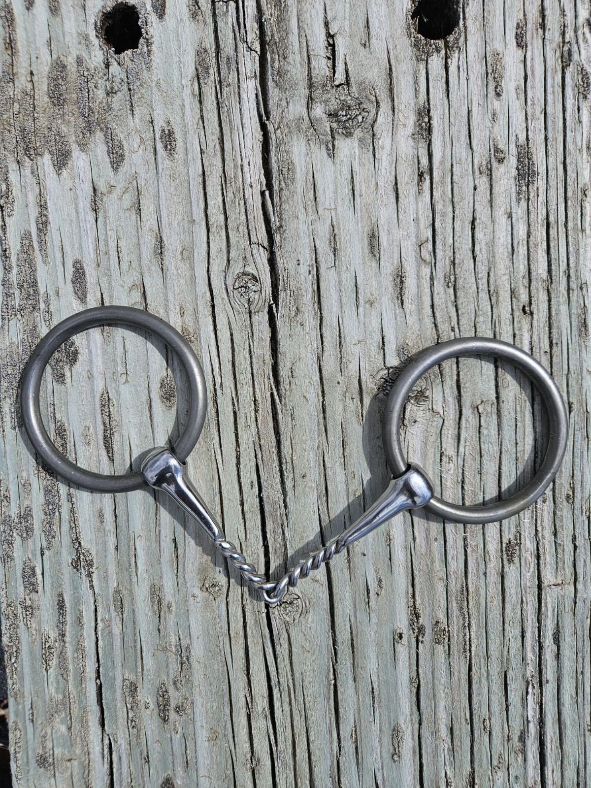Baseline Loose Ring Half N Half  Twisted Wire Horse Snaffle Bit 5 1/2'