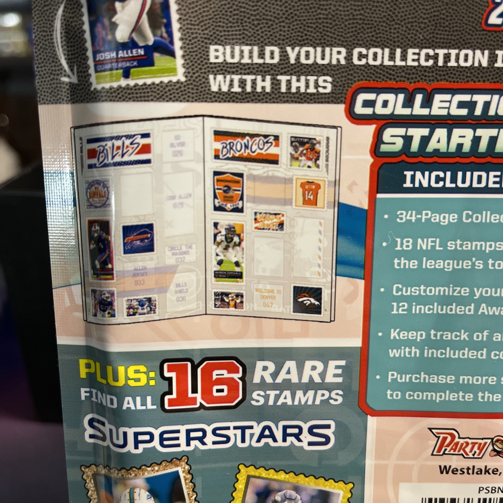 P.A. Sport NFL Stamp Collectible Book Series 3 2025 Starter Pack 18 stamps