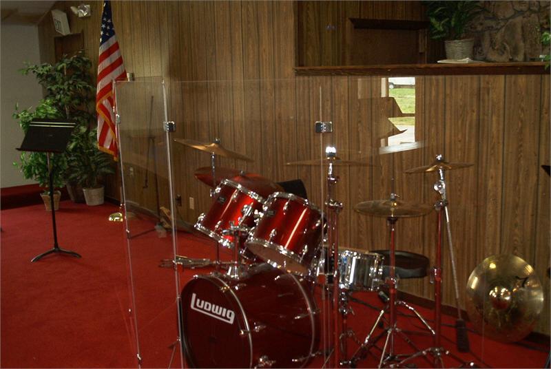 PENNZONI Drum Shield 4ft Acrylic Panels w/ Deflectors & Living Hinges
