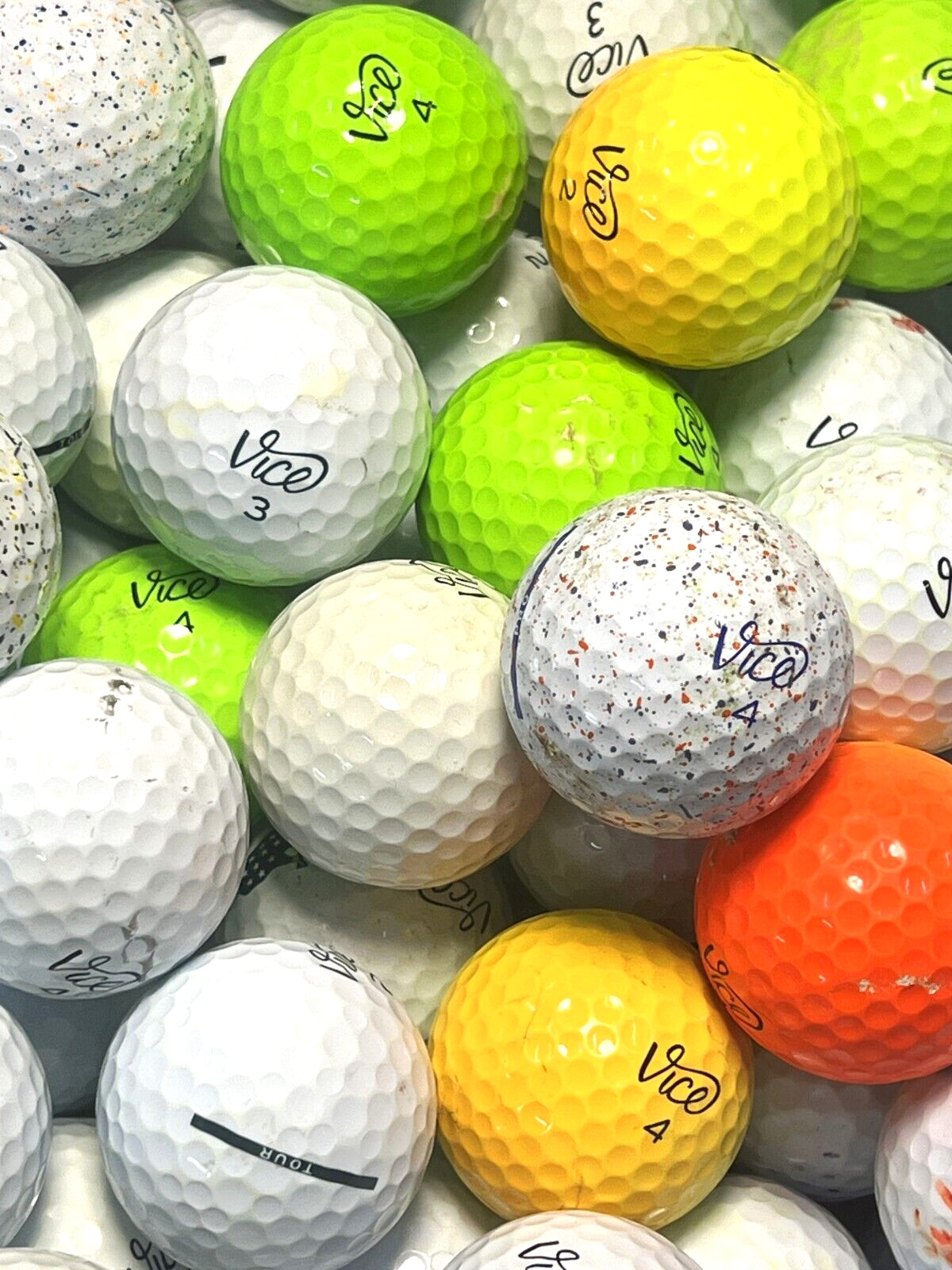 50 Value AA Assorted Vice Used Golf Balls..A Mix of Asst. Vice, Color Included