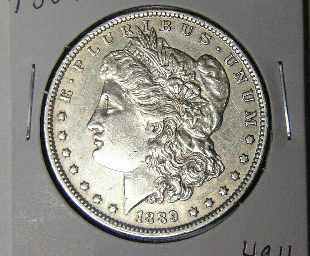AU 1889-O Morgan Silver Dollar About Uncirculated Detail New Orleans (1.1422)