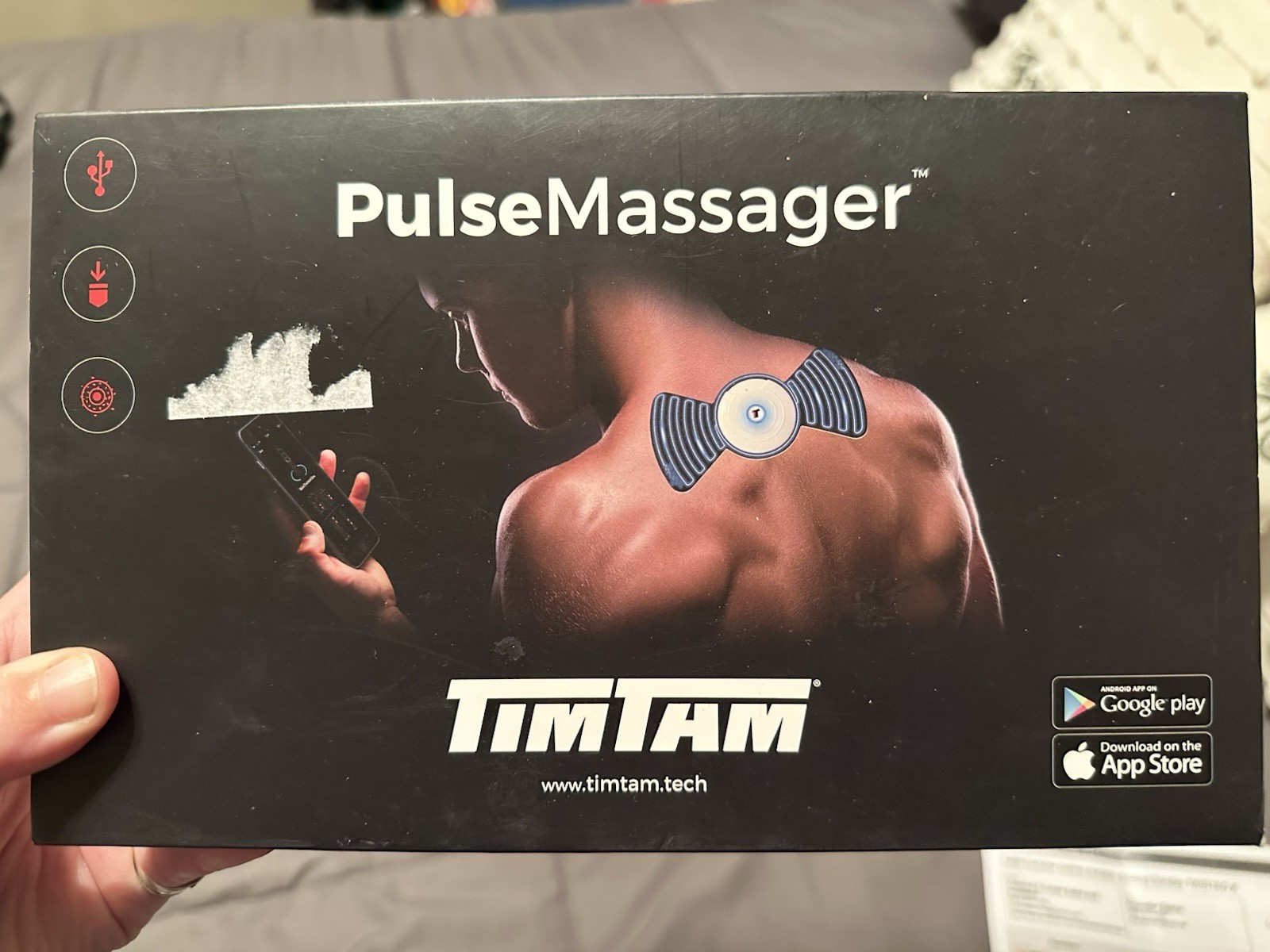 Tim Tam Pulse Massager TENS Recovery Wireless Bluetooth Device
