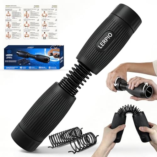 Forearm & Wrist Strength Trainer, Adjustable Resistance Forearm Exerciser Black