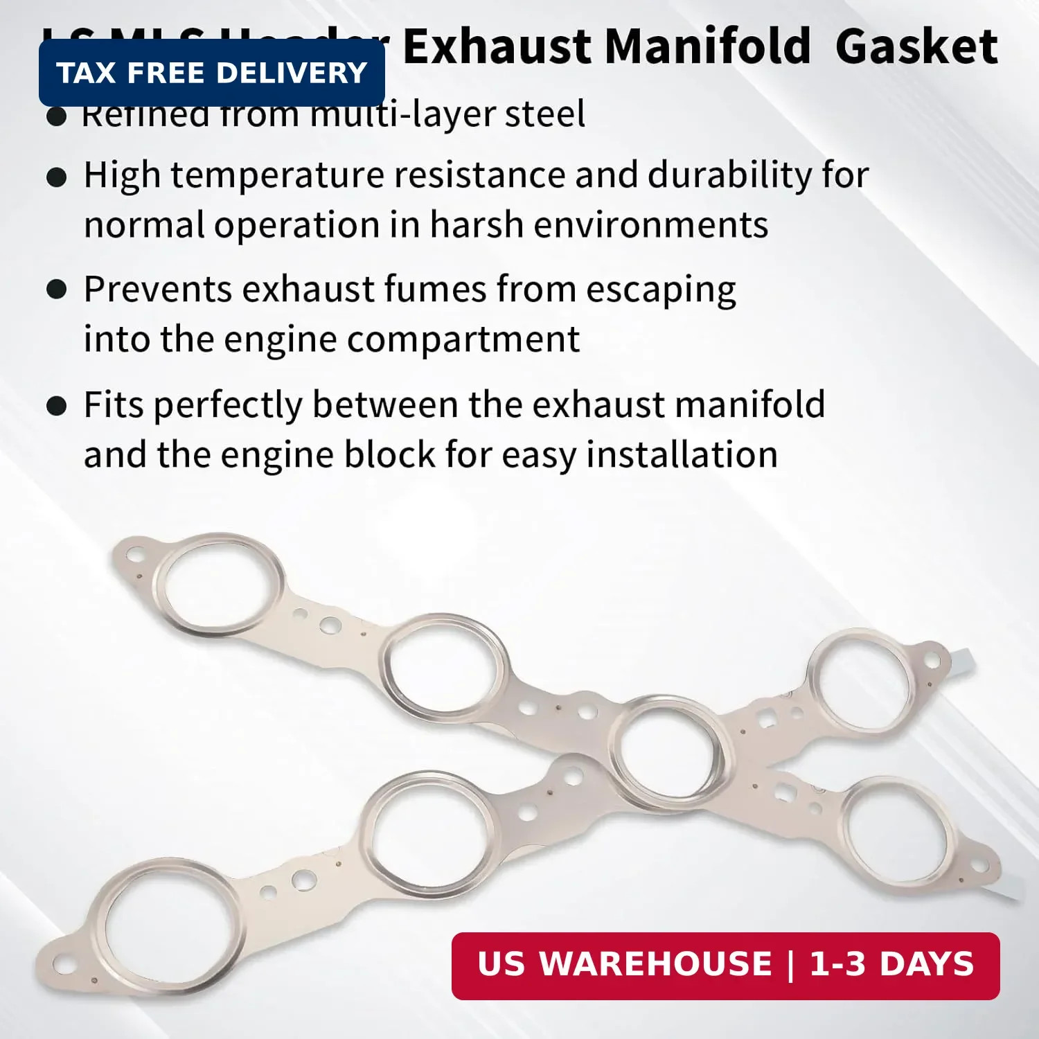 12617944 Exhaust Manifold Gasket Set Compatible with Silverado Sierra Suburban 1