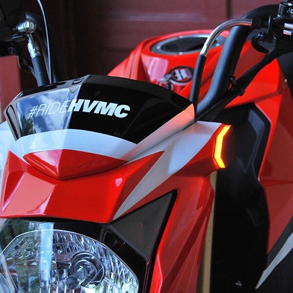 New Rage Cycle LED Front Turn Signals Amber for Kawasaki Z125 Pro 2017-2023