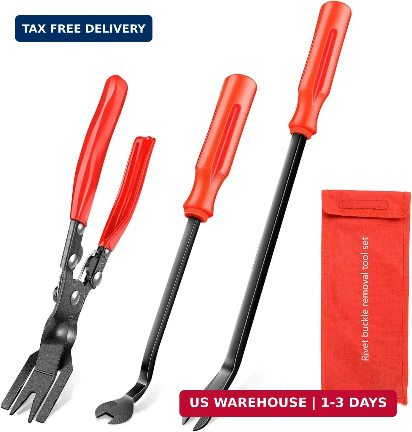 3 Pcs Clip Pliers Set & Fastener Remover - Auto Upholstery Combo Repair K