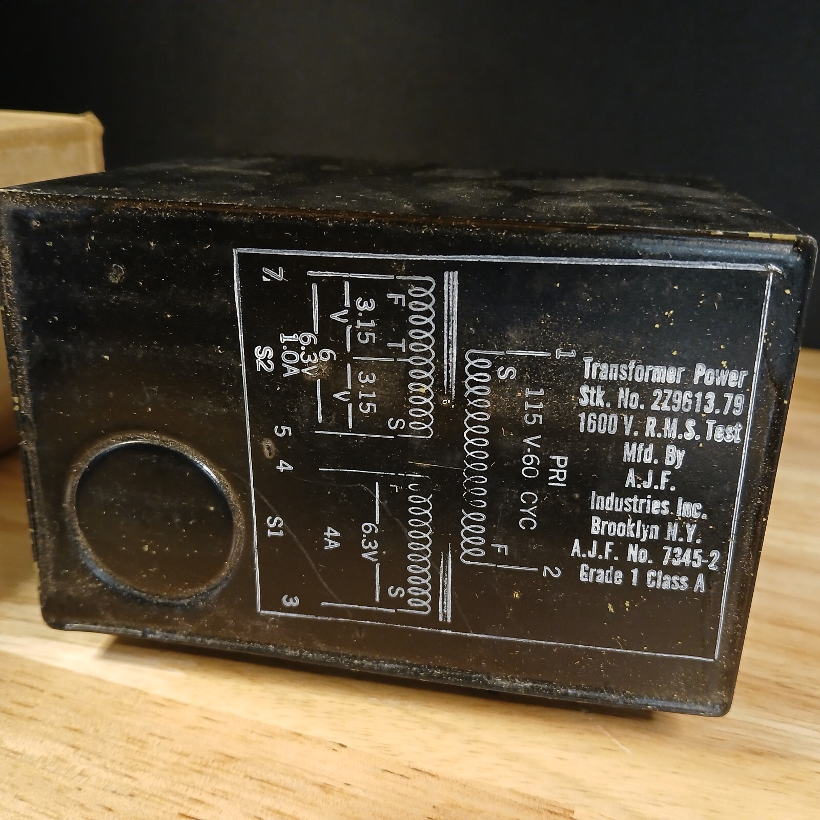 Vintage 1950's NOS A.J.F. Industries Inc. No. 7345-2 Power Transformer Class A