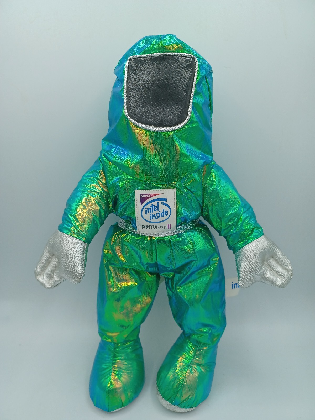 Intel Inside Space Man Bunny People Plush Beanie Green Metallic Pentium II 90s