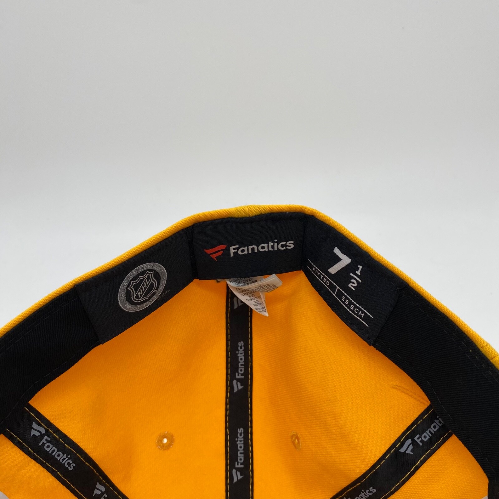 Fanatics Nashville Predators NHL Snapback Hat Cap Solid Yellow Logo Adjustable
