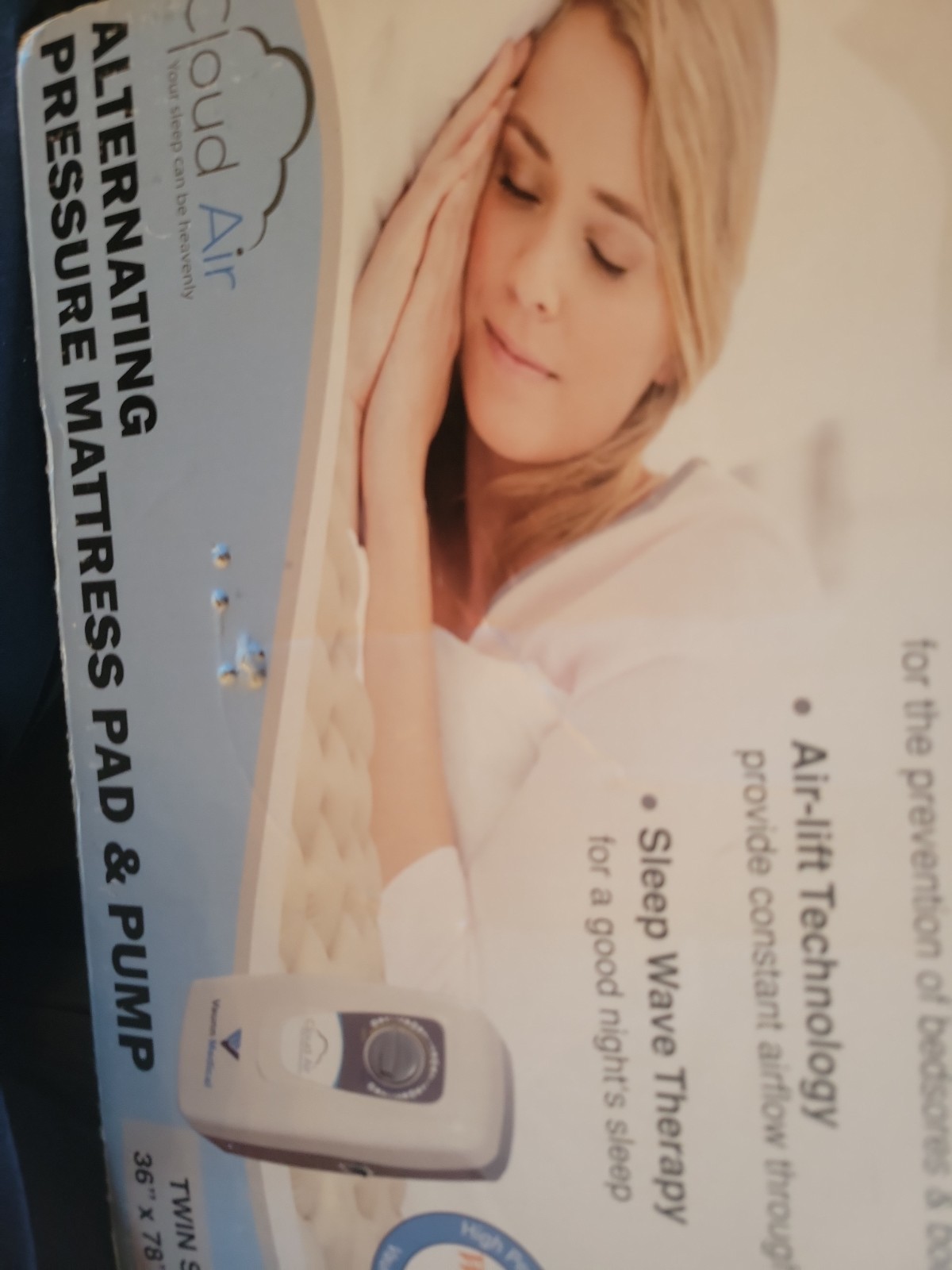 Alternating Air Pressure Mattress Pad for Bed Sores with Quiet Pump, Twin Bed