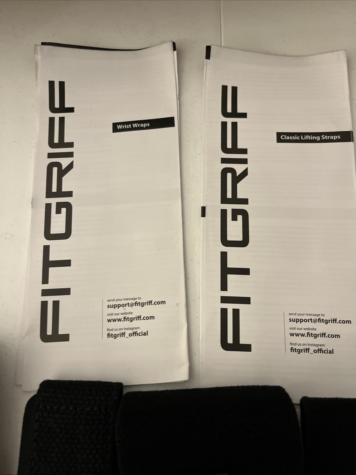 Fitgriff Lifting Strap And Wrist Wrap Bundle Black