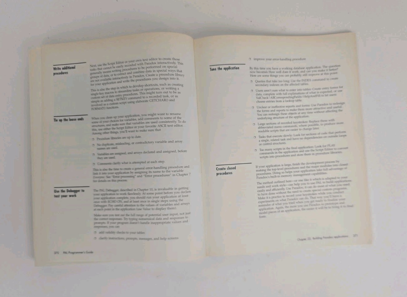 Borland Paradox For DOS PAL Programmers Guide 1993