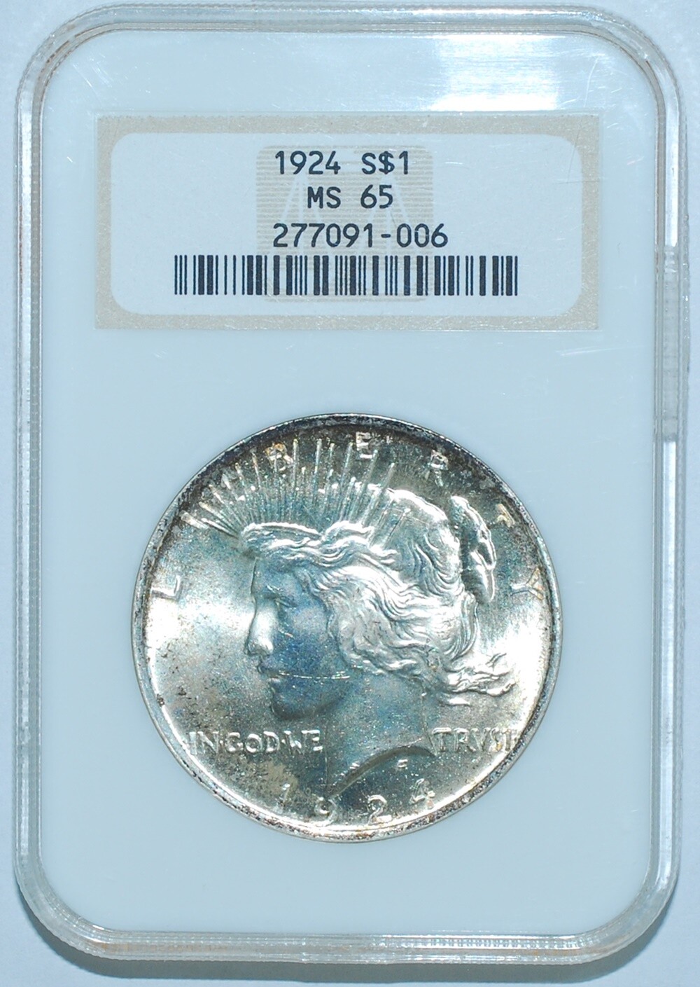 1924 P NGC MS65 Peace Silver Dollar