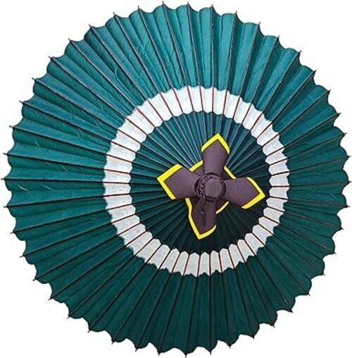 YAMAMOTO made Traditional Japanese Umbrella Janome Rain Green Paper & Bamboo New