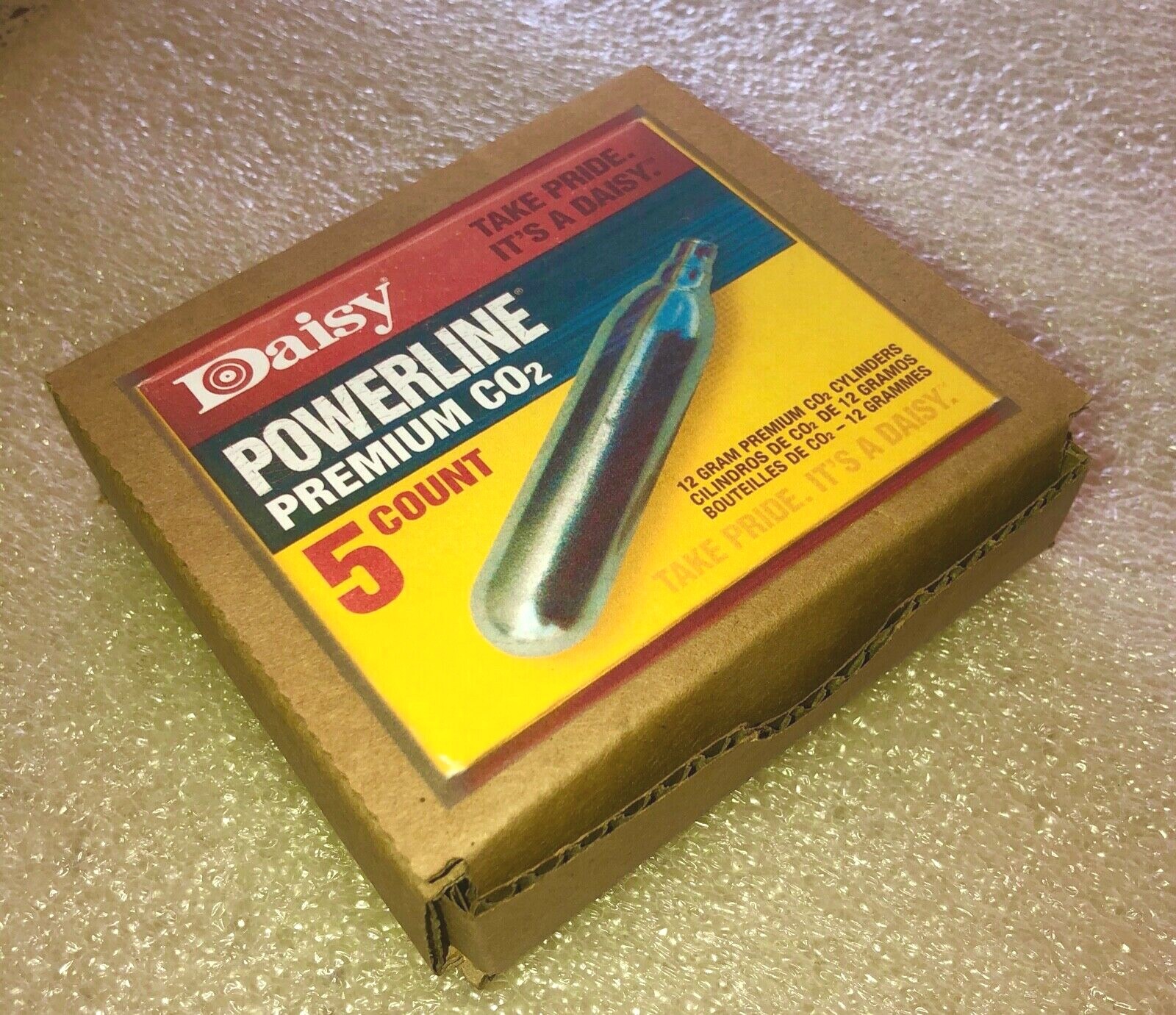 Daisy Powerline CO2 Cartridges / 5 Pack 12 Gram Cylinders - Hard Box