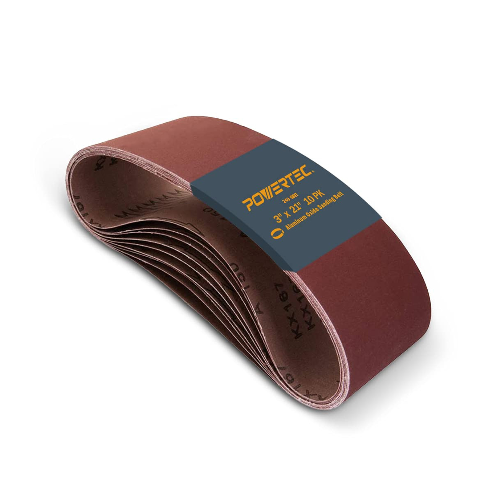 3 Inch By 21 Inch Sanding Belts 10 Pack Aluminum Oxide Grit 240 for Woodworking
