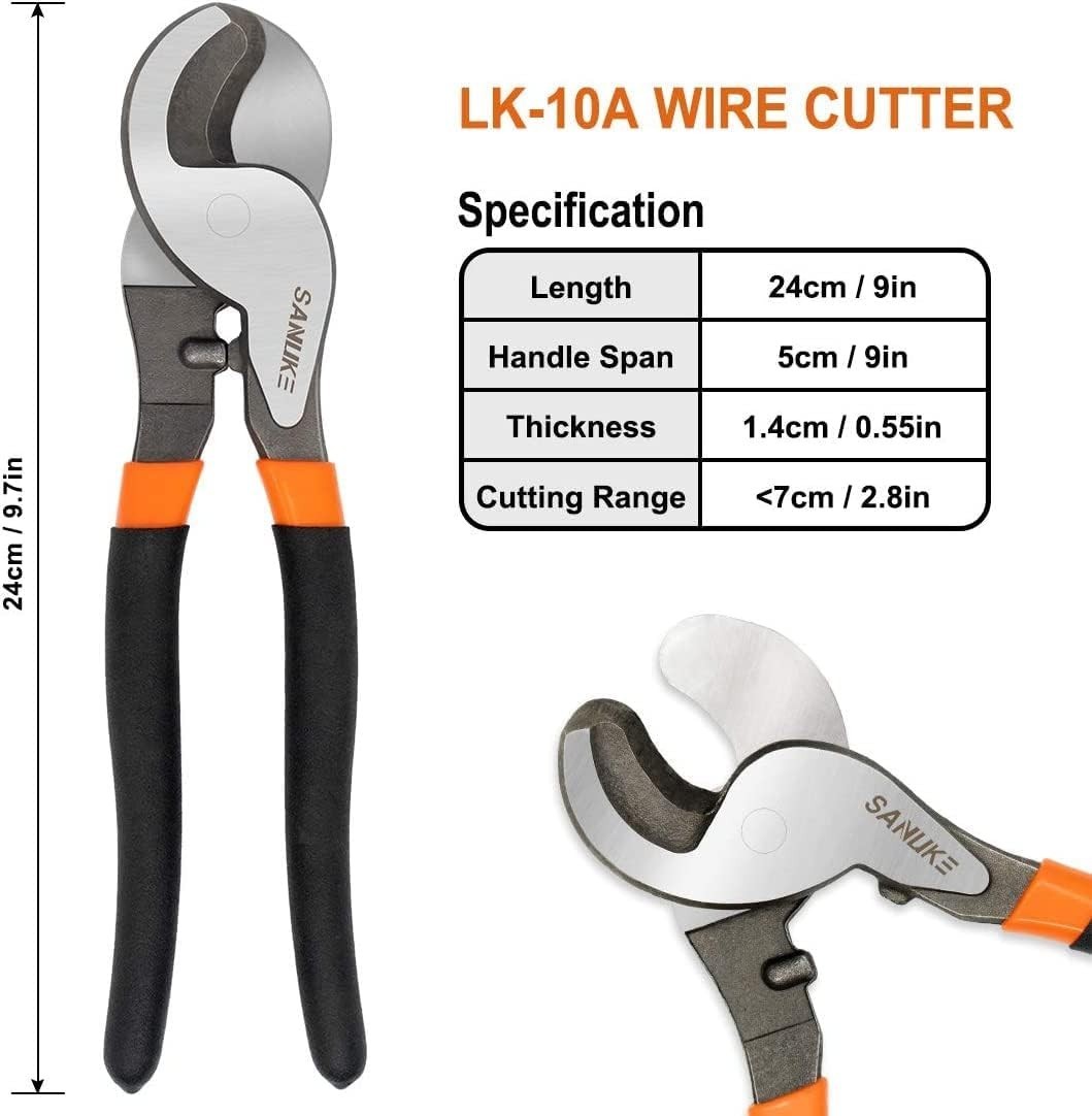 Battery Cable Lug Crimping Tool Kit with Cable Cutter 60pcs Ring Terminals 60pcs