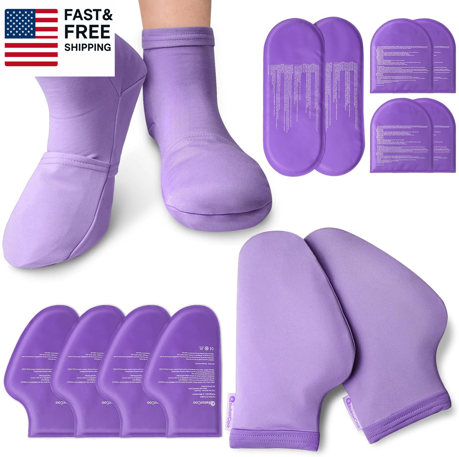 Cold Therapy Socks & Hand Ice Pack Cold Gloves for Chemotherapy Neuropathy, Che