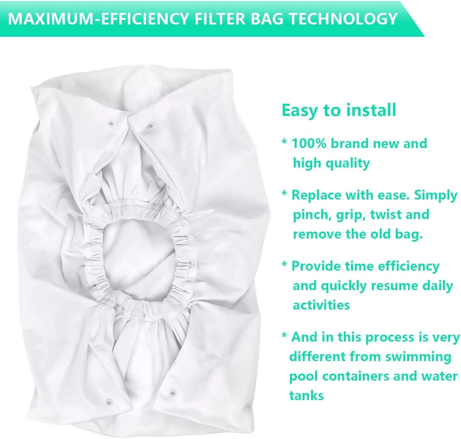 Pokin Pool Cleaner Replacement Fine Filter Bag Compatible with Aquabot...