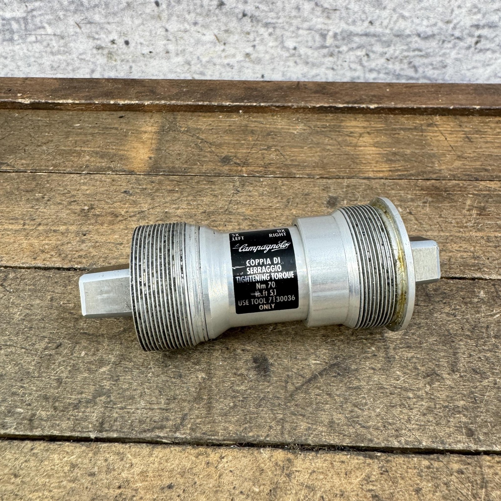 Vintage Campagnolo Record Bottom Bracket 36x24F 70mm 102mm Italian Road Sealed