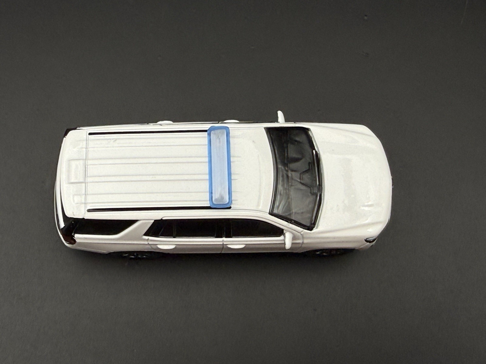 2-Pack 1/64 Scale Model Silver Top Blue LED Style Whelen Lightbar 6402BS
