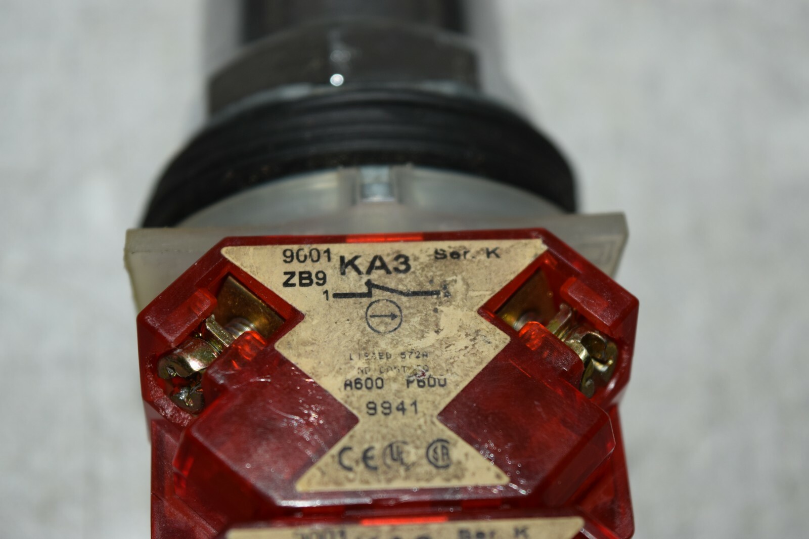 Square D 9001 ZB9 Ser. K Selector Switch