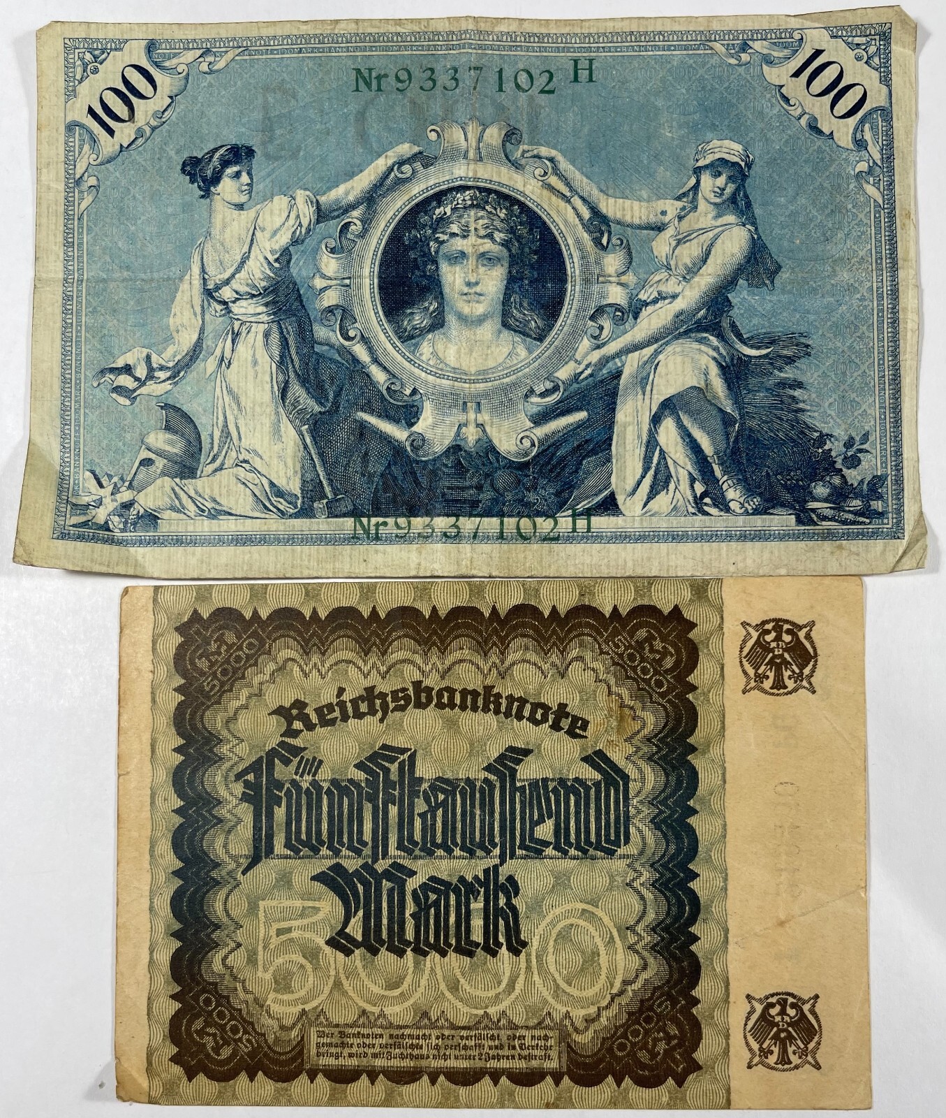 Germany 7 Diff. old notes mixed grades (#755)