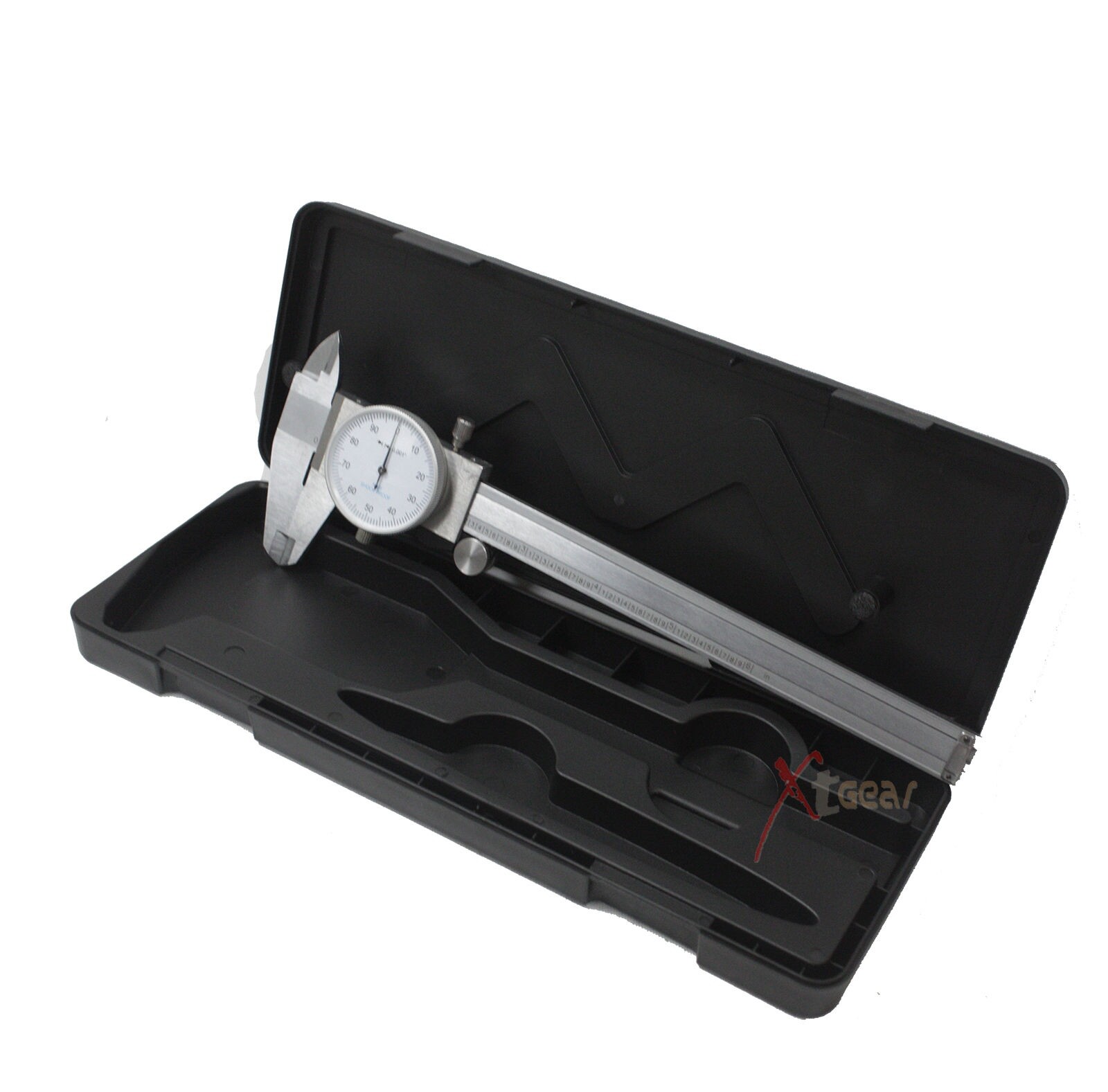 0- 6" STAINLESS SHOCKPROOF DIAL CALIPER .001" SHOCK PROOF W/CASE NEW
