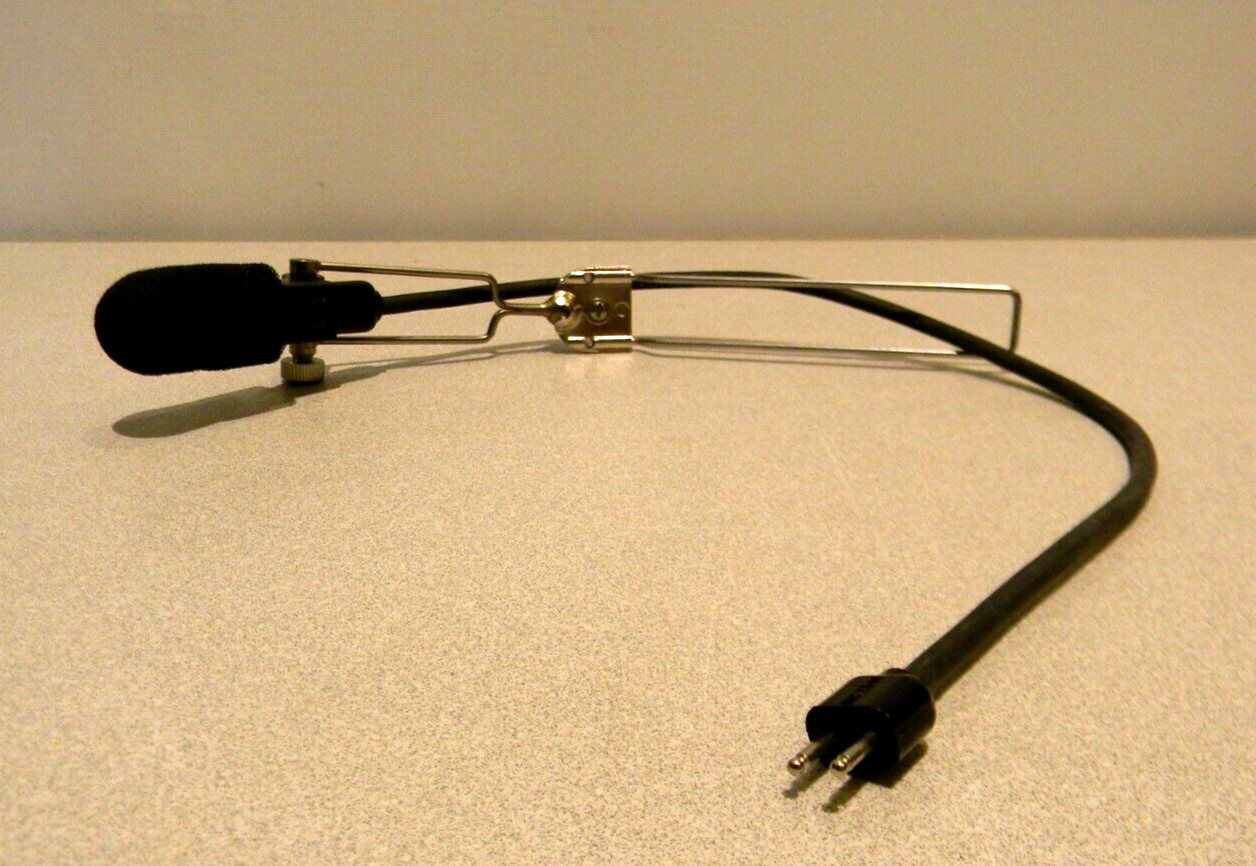 Flight Helmet Electret Microphone, Chrome Wire Boom, 14-Inch Cord (HCM-EL-BW14)