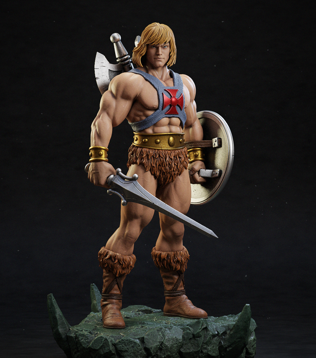 UNPAINTED He-Man Masters of the Universe 3d Printed Model Kit