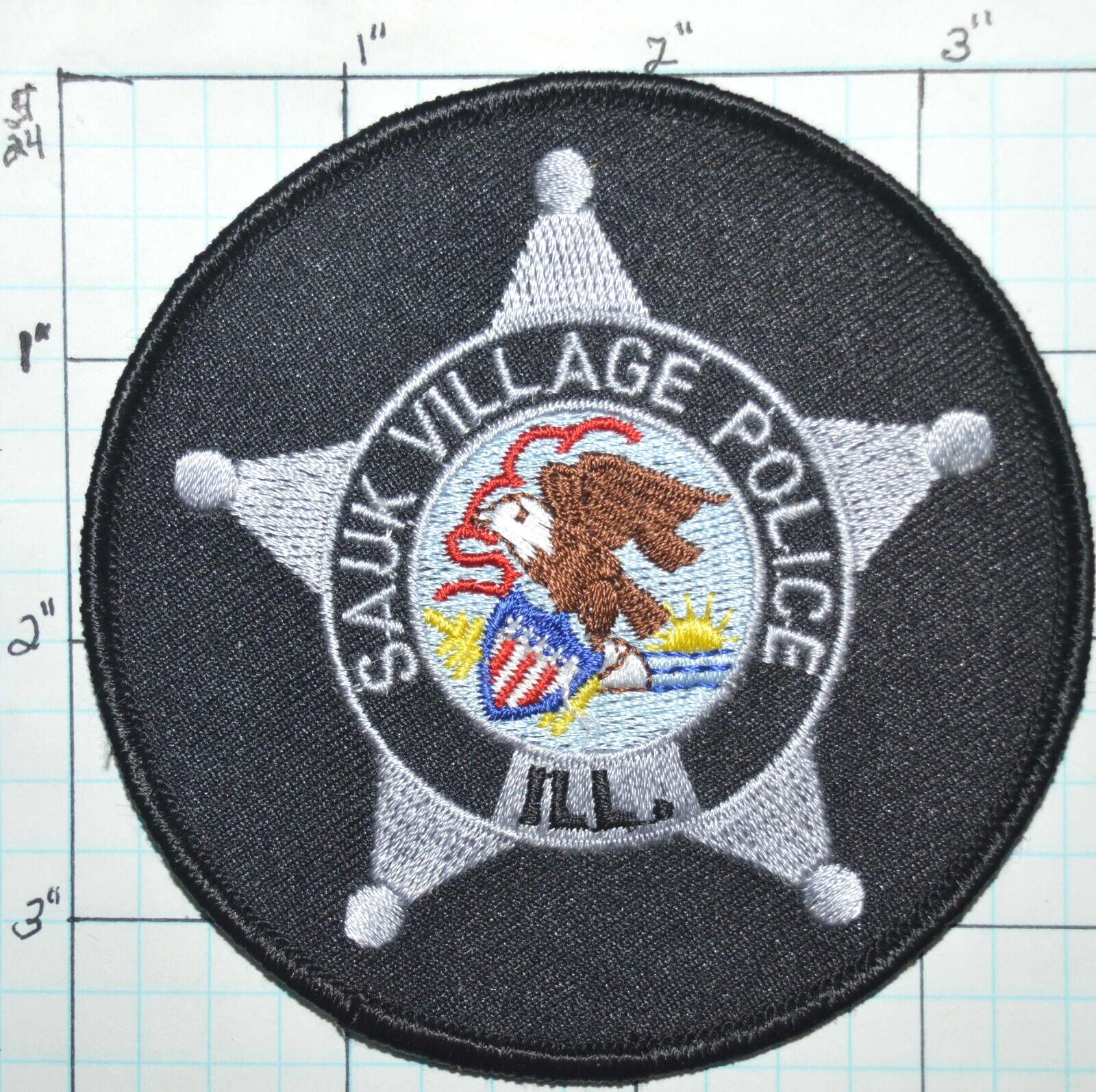 ILLINOIS, SAUK VILLAGE POLICE DEPT ROUND PATCH