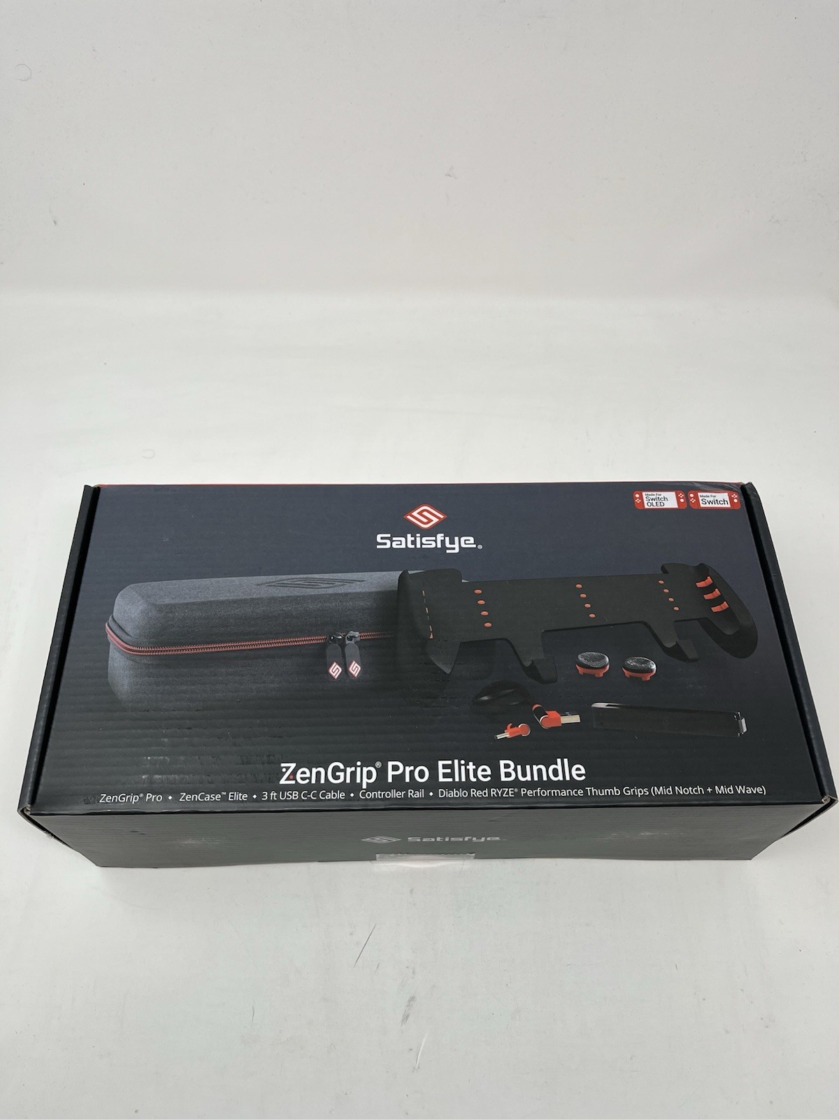 New Satisfye ZenGrip Pro Elite Bundle Gaming Grip for Nintendo Switch Black