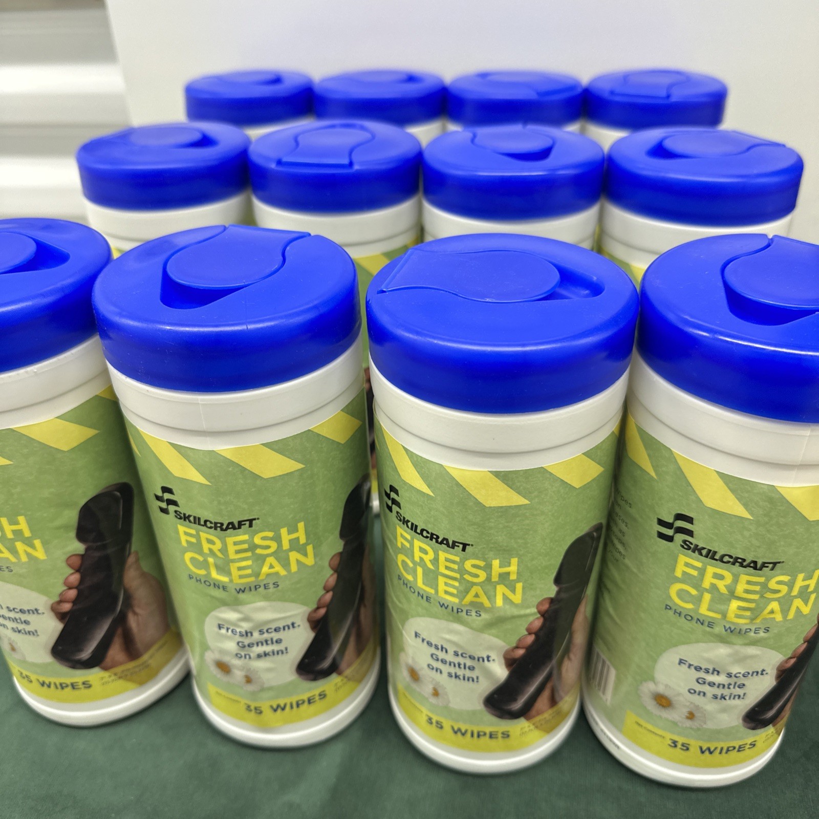Lot of 12 Skilcraft Fresh Clean Phone Wipes 35ct Each – Fresh Scent New Sealed